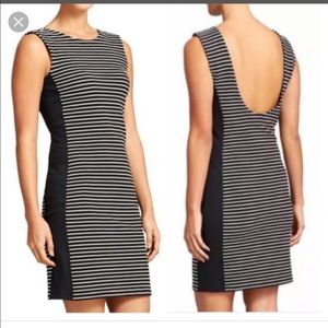 Athleta black/white stripe Mala dress NWT